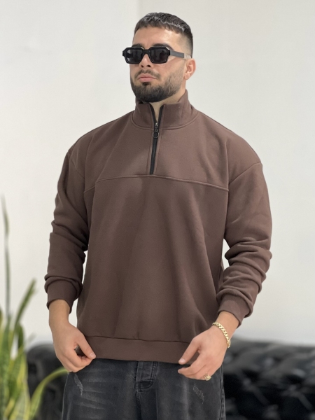 دورس 3نخ نیم زیپ RAW قهوه ای X