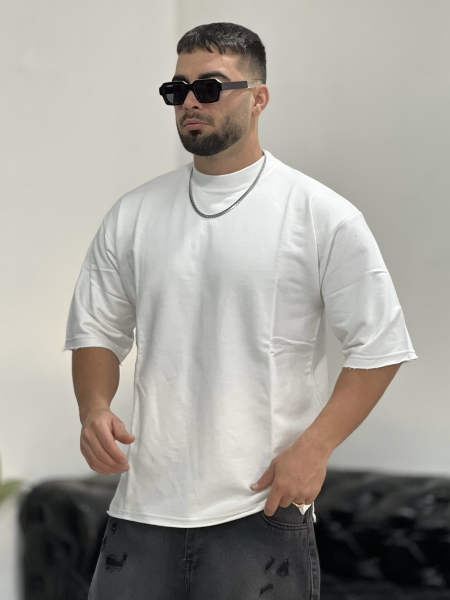 تیشرت دورسی 3نخ Basic سفید P