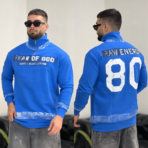 نیم زیپ FEAR آبی P