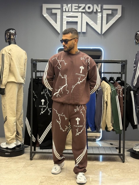 ست دورس و شلوار ترپ استار قهوه ای