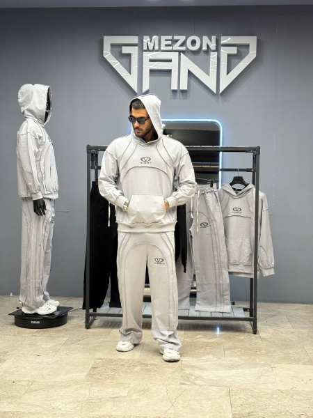 ست کثیف دوزی طوسی