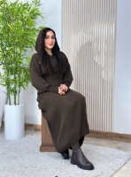 بافت ماکسی کلاه دار