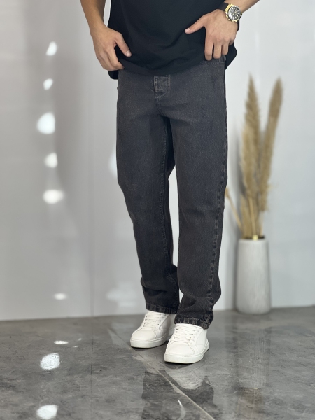 شلوار مام فیت جین کشی Zara ذغالی گازوییلی کد 816