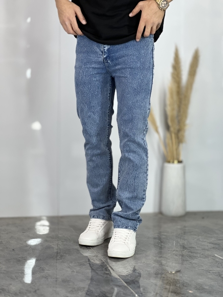 شلوار راسته جین Z آبی سیر کد 917