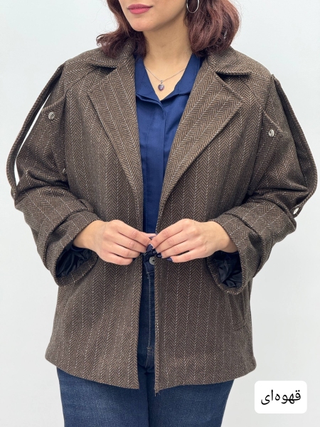 کت جناغی دکمه جیب دار