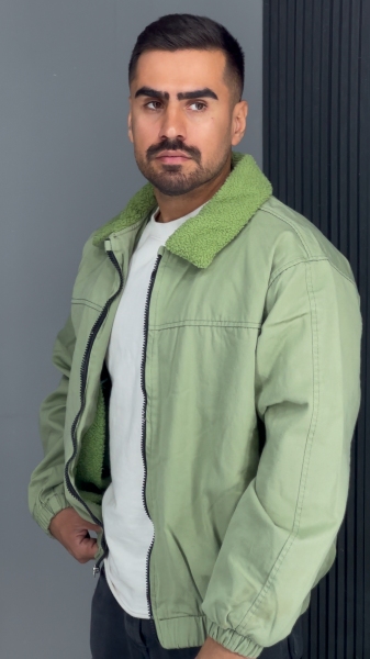 کاپشن کتان داخل خر سبز