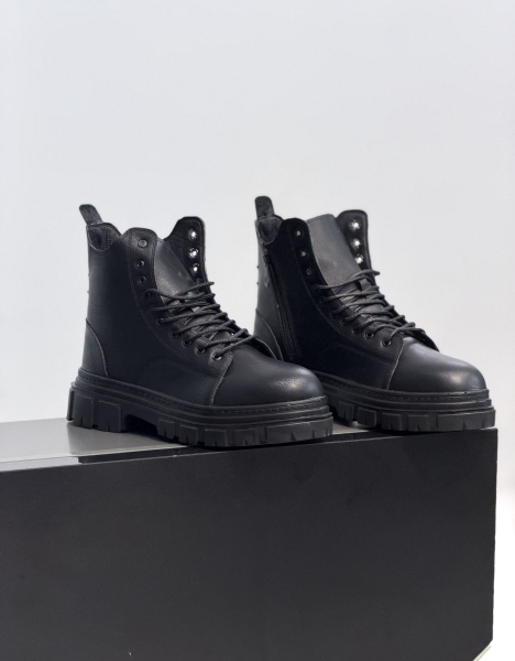 بوت برشکا مشکی بغل زیپ