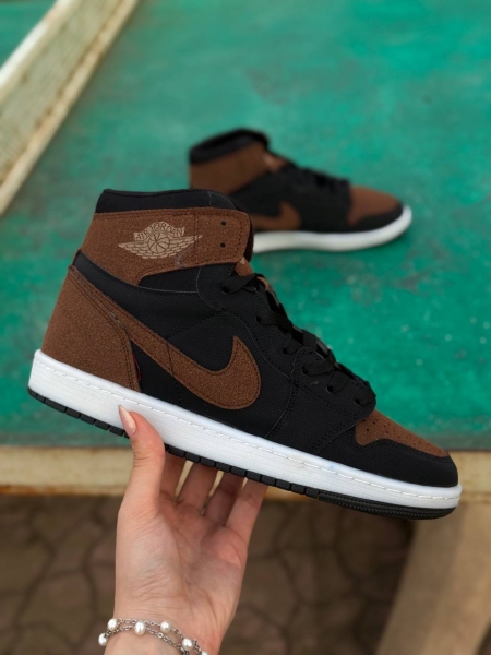 کتونی ساقدار Jordan جدید مشکی قهوه ای