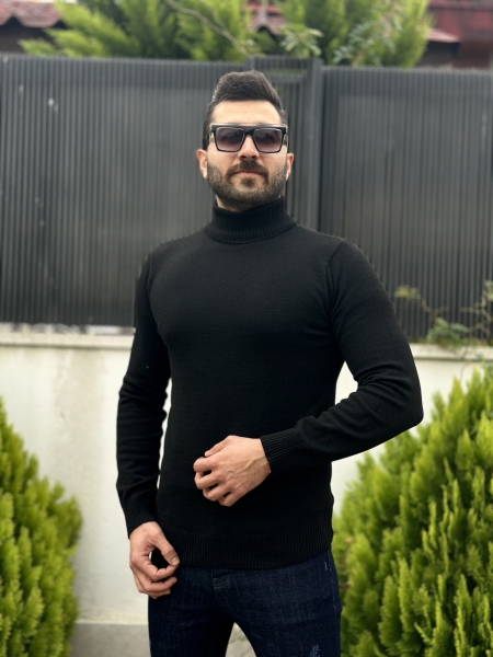 بلوز یقه اسکی مشکی