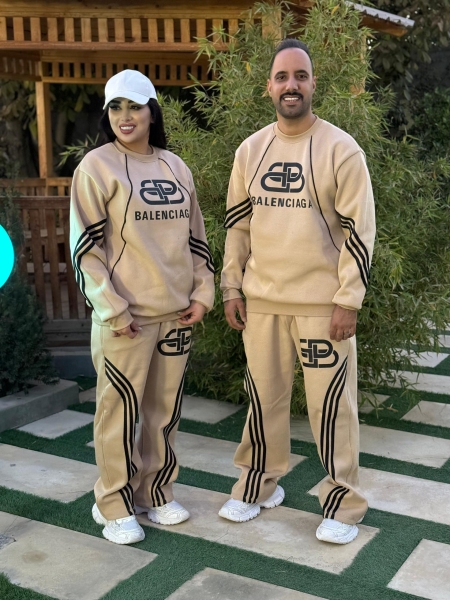 ست دورس و شلوار بگ بالنسیاگا کرم