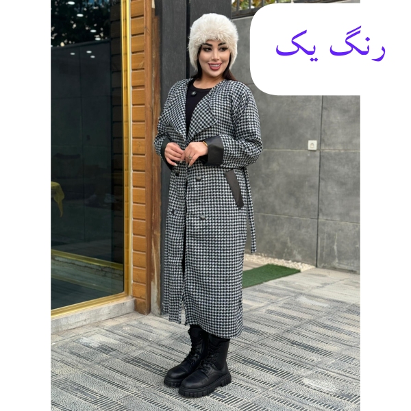 پالتو بلند آستین چرم