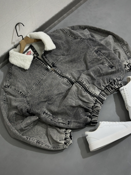 کاپشن جین درجه 1 ( داخل تمام خز )