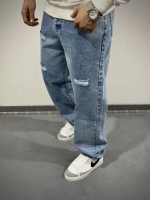 شلوار بگ پارچه خارجی سنگشور شده