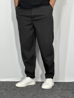 شلوار مام فیت پارچه مازراتی مردانه مشکی