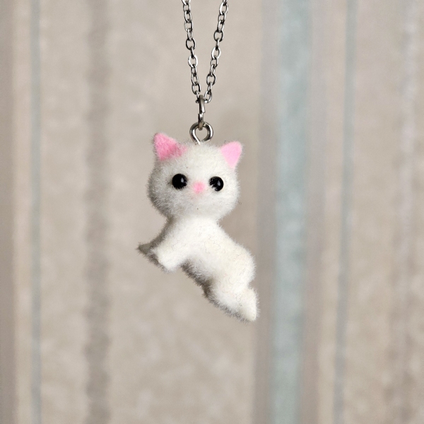 گردنبند استیل گربه مخملی