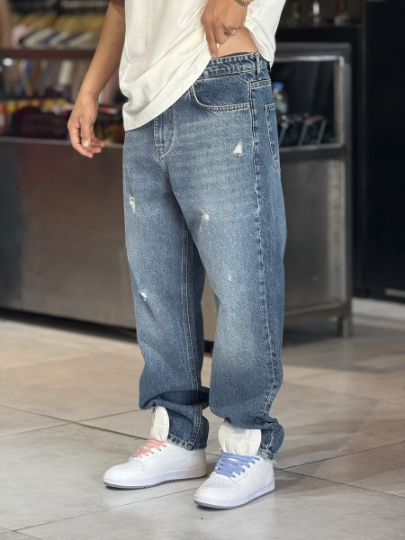 شلوار جین نیم بگ