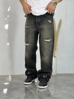 شلوار بگ Vip ذغالی گازوییلی زاپدار کد 2303