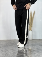 شلوار بگ اسلش گلکسی دو نوار کنف بالنسیا مشکی