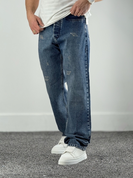 نیم بگ جین آبی کد 1049