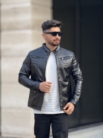 کاپشن چرم دوجیب