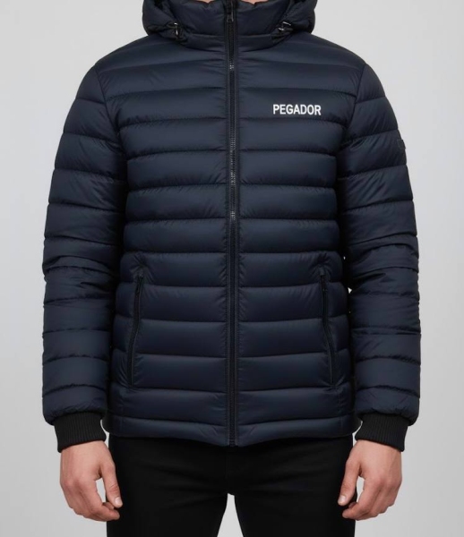 کاپشن بادی کلاهدار PEGADOR سرمه ای تیره