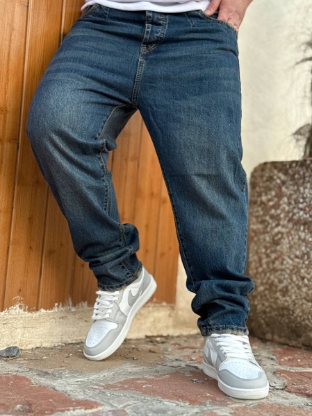 شلوار جین مام فیت CLASSIC FASHION سرمه ای