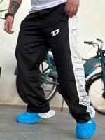 شلوار اسلش نوار کاستوم نوشته DIESEL مشکی سفید