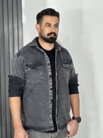 پیراهن جین لی ضخیم مردانه ذغالی