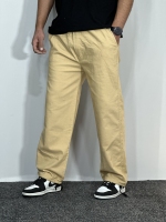 شلوار بگ استایل کتان نیل مردانه کرمی