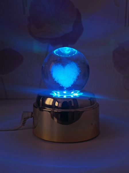 گوی کهکشانی 7 رنگ چرخشی طرح قلب