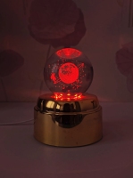 گوی کهکشانی چرخشی 7 رنگ طرح دختر روی ماه