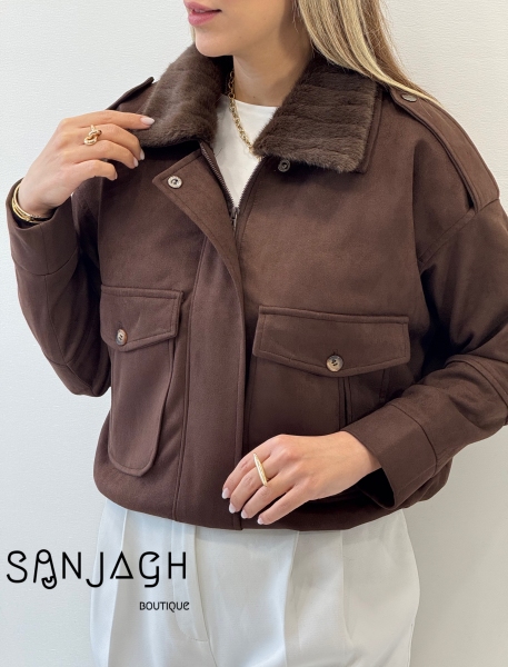 بامبر جیر یقه خز