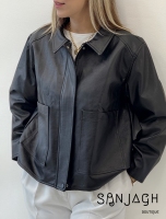 کت چرم یقه شکاری