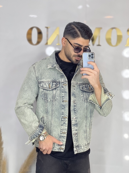 کت جین چینی Zara آبی کثیف