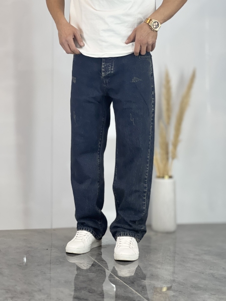 شلوار نیم بگ جین Zara سرمه ای کثیف کد 994