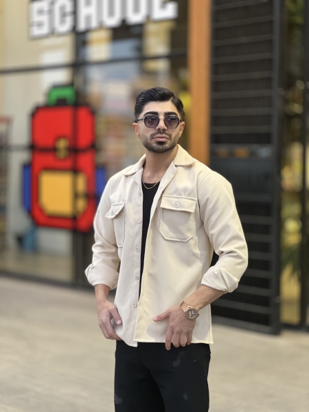 پیراهن فوتر خارجی Sh کرمی روشن