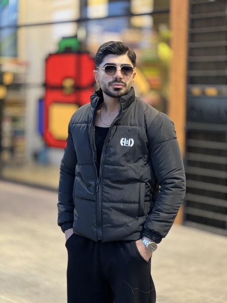 کاپشن ضخیم باکسی Hermand مشکی