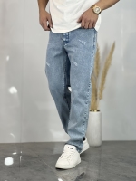 شلوار مام فیت جین Atk آبی یخی کد 37