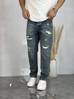 شلوار مام فیت Vip آبی سبز کد 253