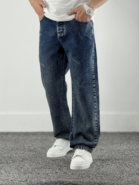 نیم بگ جین کثیف شور کد83 سوپر سایز