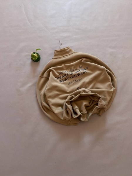 دورس سه نخ پنبه نیم زیپ داخل کرک دار صد در صد پنبه گرم بالا