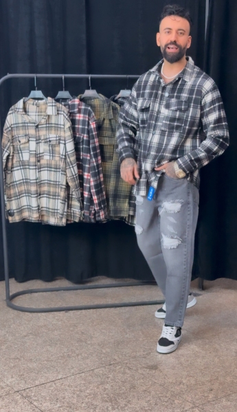 پیراهن 4 خونه پشمی