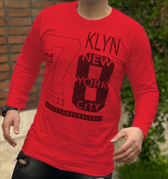 تیشرت آستین بلند 78 قرمز