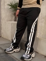 شلوار اسلش دو نوار BALENCIAGA PARIS مشکی