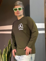 تیشرت آستین بلند AIR JORDAN زیتونی تیره