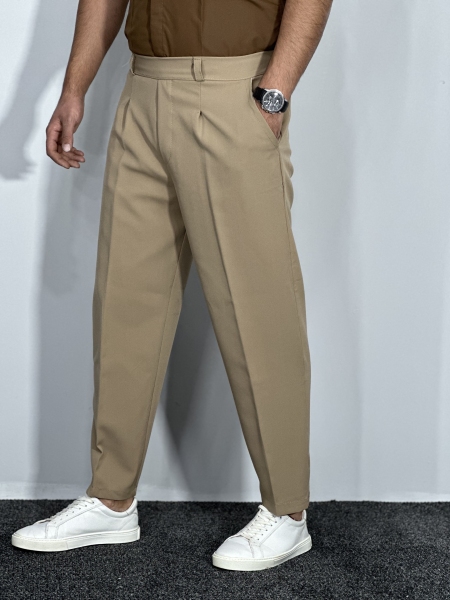 شلوار مام پارچه مازراتی (دبل)مردانه نسکافه ای