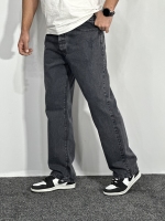 شلوار جین بگ استایل (گرم بالا ) مردانه رنگ ذغالی