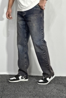 شلوار جین بگ استایل( گرم بالا) مردانه آبی گازوییلی