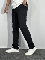 شلوار کتان راسته کشی مردانه مشکی