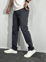 شلوار کتان راسته کشی مردانه طوسی